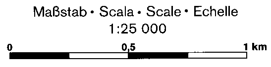 Kompass Map scale of 1:25 000