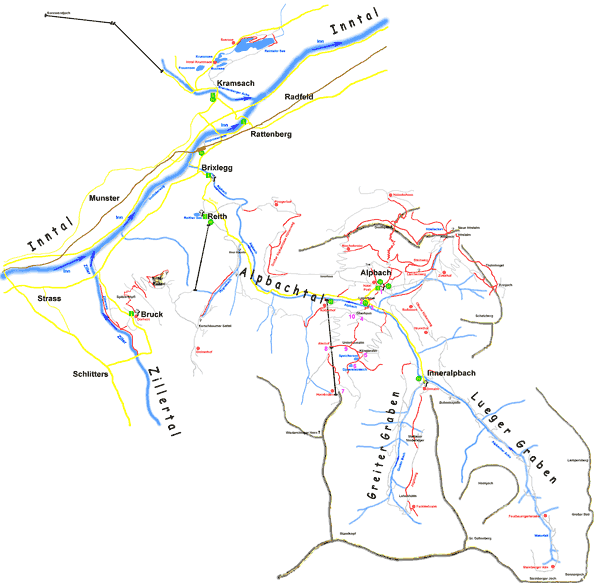 Alpbach, Tirol, Austria Map