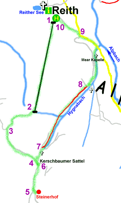 Alpbach, Tirol, Austria Walk Map 5