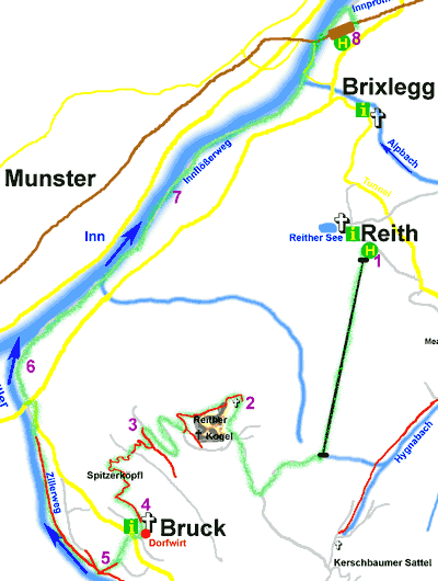 Alpbach, Tirol, Austria Walk Map 9