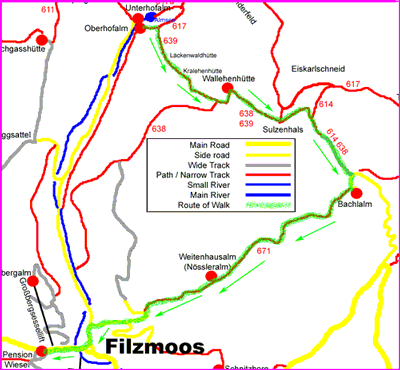 Filzmoos, Austria Walk Map 10