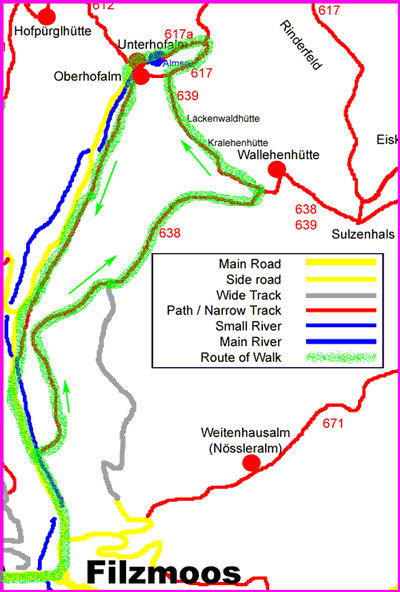 Filzmoos, Austria Walk Map 3