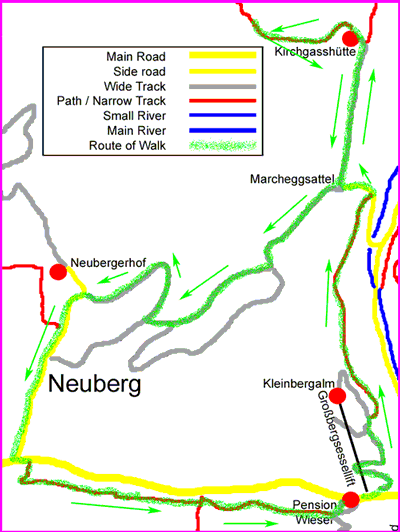 Filzmoos, Austria Walk Map