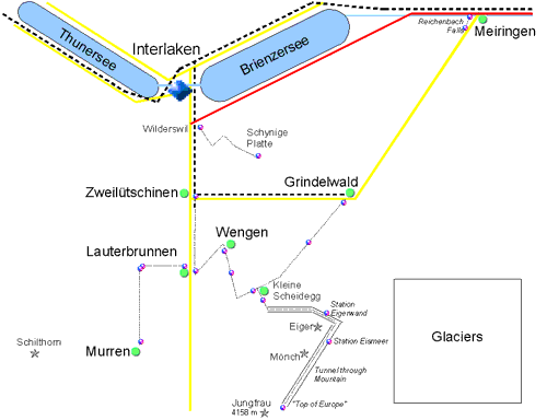 Wengen, Switzerland Location Map